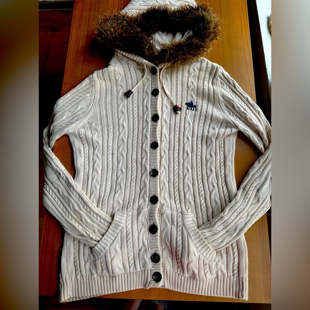U.S. Polo Assn. Fur Trim Sweater